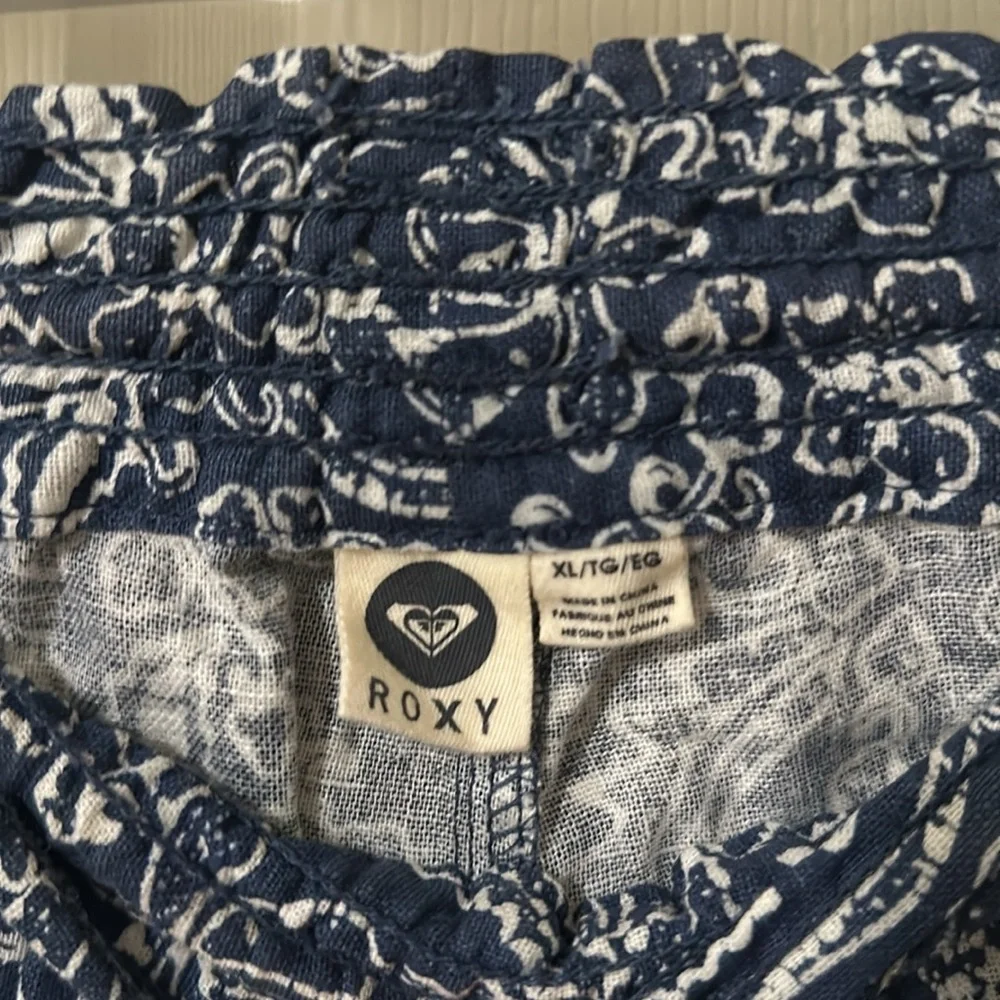 Roxy Oceanside Blue Print Pants size XL - Picture 8 of 8